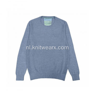 Heren gebreide osmanthus steek 100% katoenen pullover met ronde hals